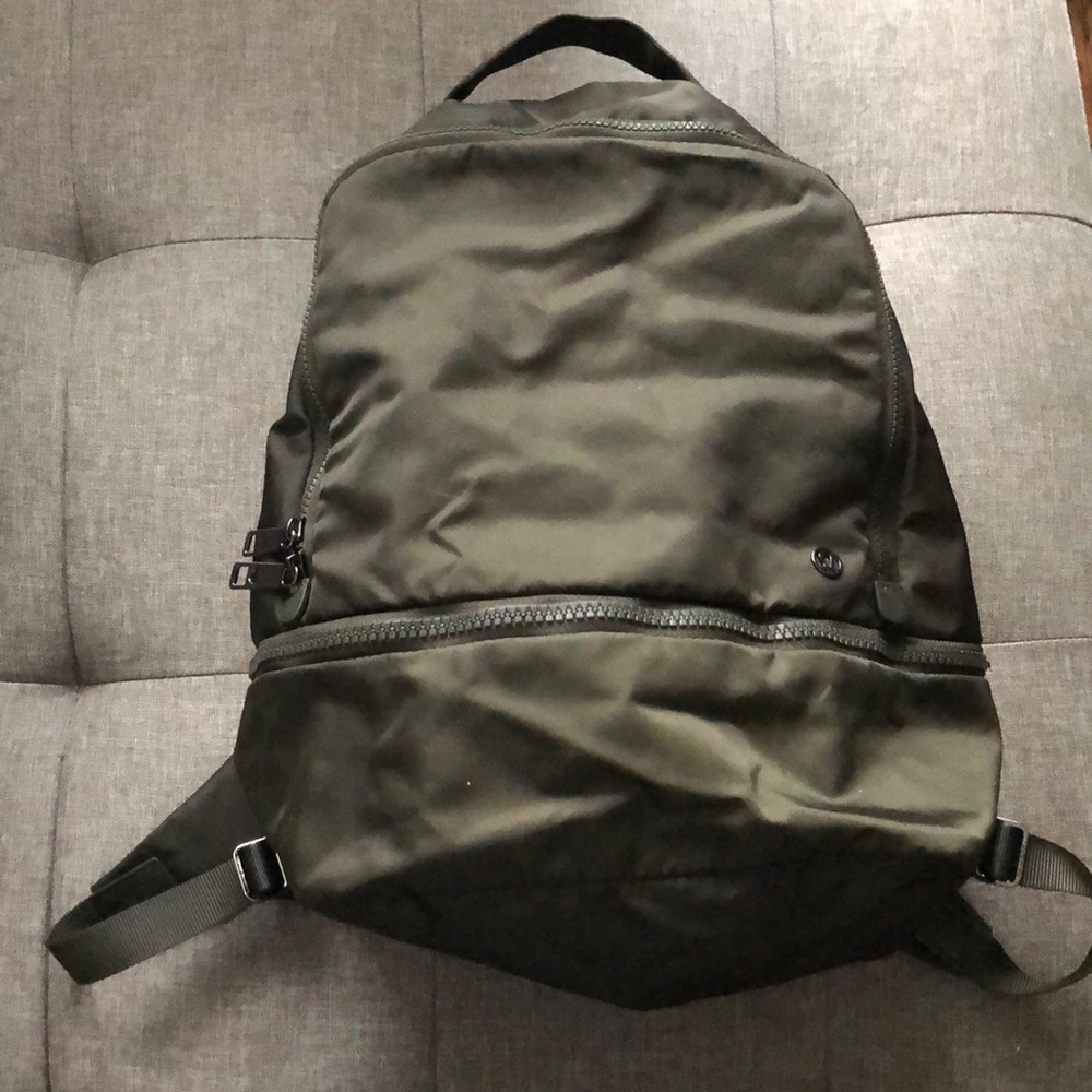 Large Lululemon green backpack